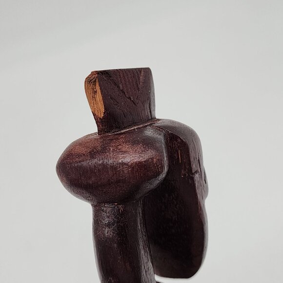 African Hand Carved Fertility Sculpture Figure Wooden Tribal Male Female - Picture 10 of 10